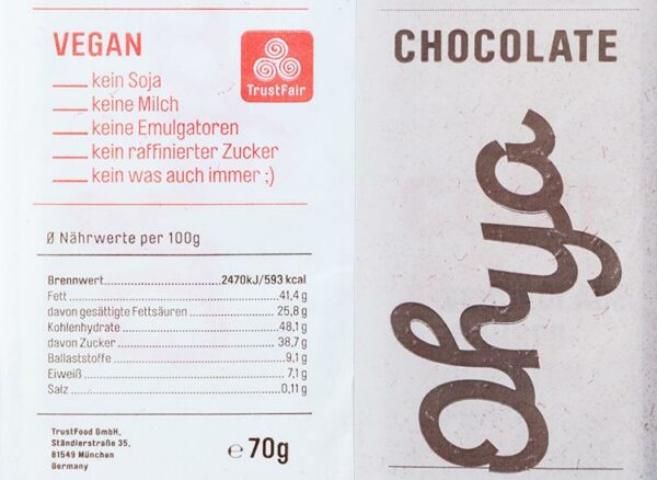 Vegane Geschenke - e-typisch Fairtradeschokolade